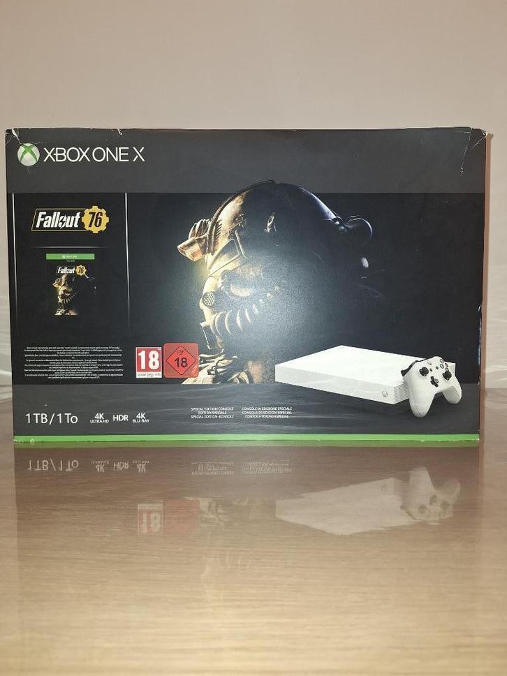 X Box One X, Games en Spelcomputers, Spelcomputers | Xbox One, Zo goed als nieuw, Xbox One X, 1 TB, Met 1 controller, Met games