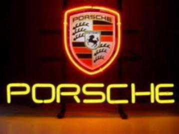 Porsche neon lichtreclame garage showroom reclame decoratie 