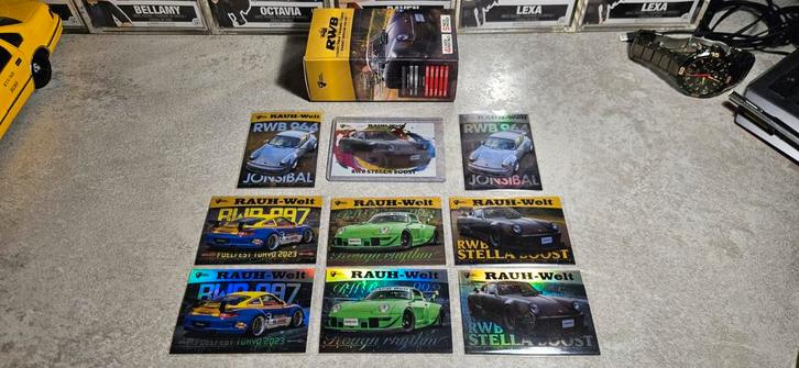 Tarmac Works trading cards RWB vol 2 incl rare, Hobby en Vrije tijd, Modelauto's | 1:18, Zo goed als nieuw, Auto, Overige merken