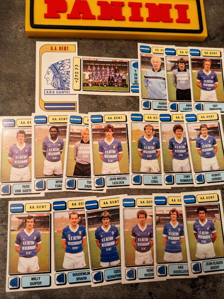 PANINI FOOTBALL 83 AA GENT LA GANTOISE 18 AUTOCOLLANTS 1983, Hobby & Loisirs créatifs, Autocollants & Images, Neuf, Envoi