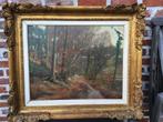 Jules DE PAEPE -Fin d’Automne à Rouge-Cloître -jaar 50/49 ., Antiek en Kunst, Kunst | Schilderijen | Klassiek, Ophalen