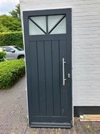 Hardhouten voordeur, Doe-het-zelf en Bouw, Deuren en Vliegenramen, Ophalen, Gebruikt, Glas