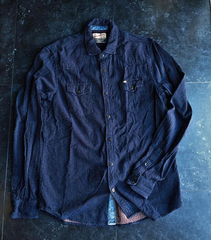 Petrol Industries hemd donkerblauw maat medium, Kleding | Heren, Overhemden, Zo goed als nieuw, Ophalen of Verzenden