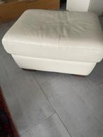 Lederen poef, Comme neuf, Enlèvement, 50 à 75 cm, Rectangulaire