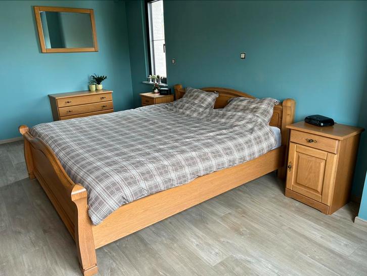 Slaapkamer massief eik, Huis en Inrichting, Slaapkamer | Complete slaapkamers, Gebruikt, Ophalen
