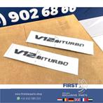 V12 BITURBO zijscherm EMBLEEM LOGO BADGE Mercedes BI TURBO 6, Ophalen of Verzenden, Gebruikt, Voor, Mercedes-Benz