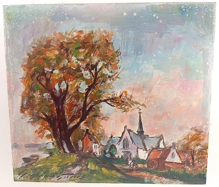 schilderij STEPHAN GORUS, Antiek en Kunst, Kunst | Schilderijen | Klassiek, Ophalen of Verzenden