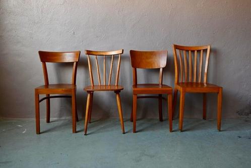 Série de 4 chaises bistrot  style vintage dépareillées mix a, Antiek en Kunst, Antiek | Meubels | Stoelen en Sofa's, Ophalen