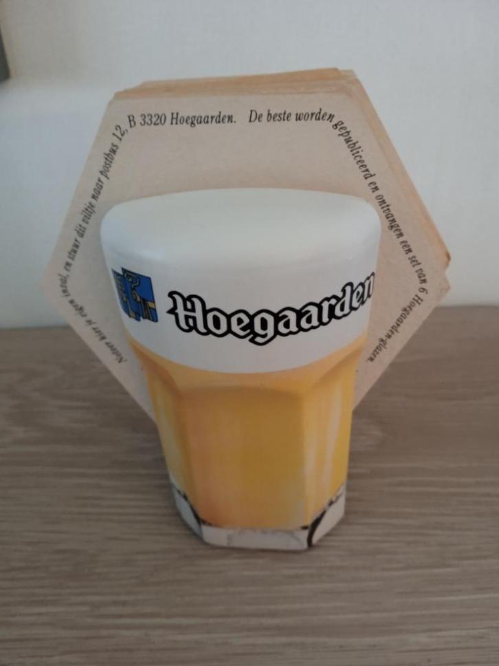 Originele bierkaarthouder in Polystyreen (PS),  Hoegaarden, Verzamelen, Biermerken, Zo goed als nieuw, Ophalen of Verzenden