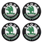 skoda logo in alu stickers voor uw Skoda wagen, Verzenden, Nieuw, Voor, Skoda