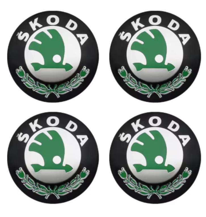 skoda logo in alu stickers voor uw Skoda wagen, Auto-onderdelen, Carrosserie, Skoda, Voor, Nieuw, Verzenden