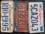 3 oude amerikaanse nummerplaten, Ophalen, Gebruikt, Auto's
