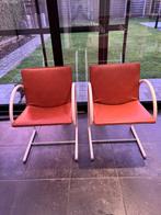 2 vintage metaform Cirkel stoelen bruin/oranje, Antiek en Kunst, Ophalen