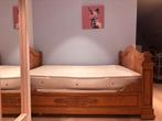 Antiek bed twijfelaar, Huis en Inrichting, Slaapkamer | Bedden, Gebruikt, Twijfelaar, 120 cm, 200 cm