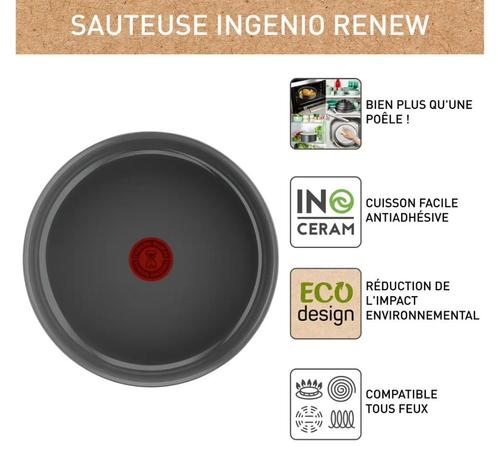Casserole Tefal NEUVE Ingenio Renew On L2603502 Sau, Maison & Meubles, Cuisine | Casseroles & Poêles, Neuf, Poêle à frire ou Sauteuse