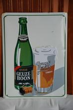 Metalen bordje Geuze Boon, geen emaille, Ophalen of Verzenden, Gebruikt, Reclamebord