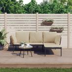 3-delige Loungeset met kussens poly ratta, Ophalen of Verzenden, Nieuw
