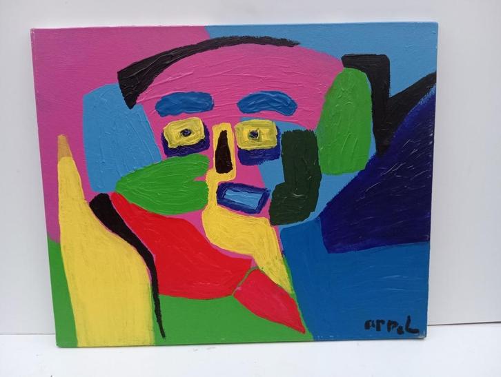 KAREL APPEL schilderij cobra, Antiek en Kunst, Kunst | Schilderijen | Modern, Ophalen of Verzenden