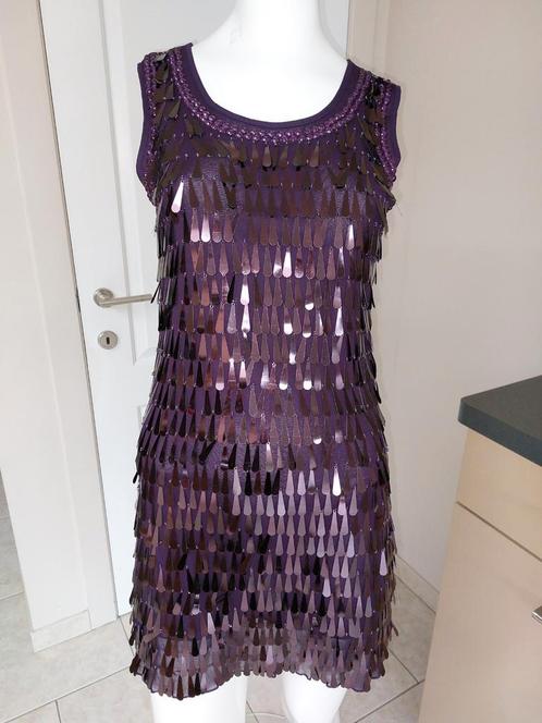 carnaval pailletten jurk disco glamour glitterjurk s xs, Kleding | Dames, Jurken, Nieuw, Maat 34 (XS) of kleiner, Paars, Boven de knie