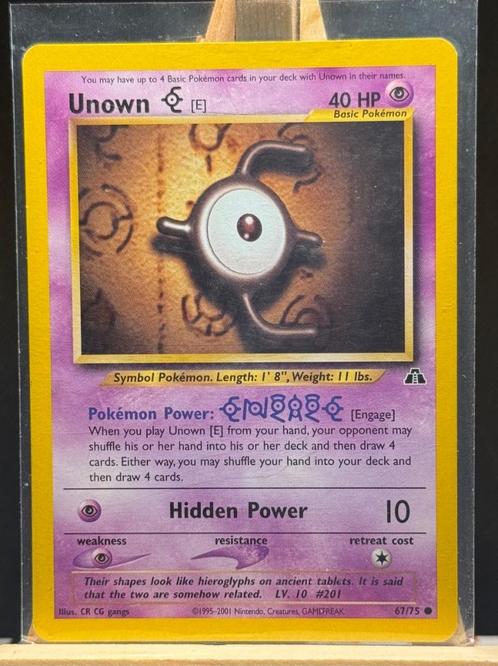 Neo Discovery - Unown E 67/75, Hobby en Vrije tijd, Verzamelkaartspellen | Pokémon, Zo goed als nieuw, Losse kaart, Ophalen