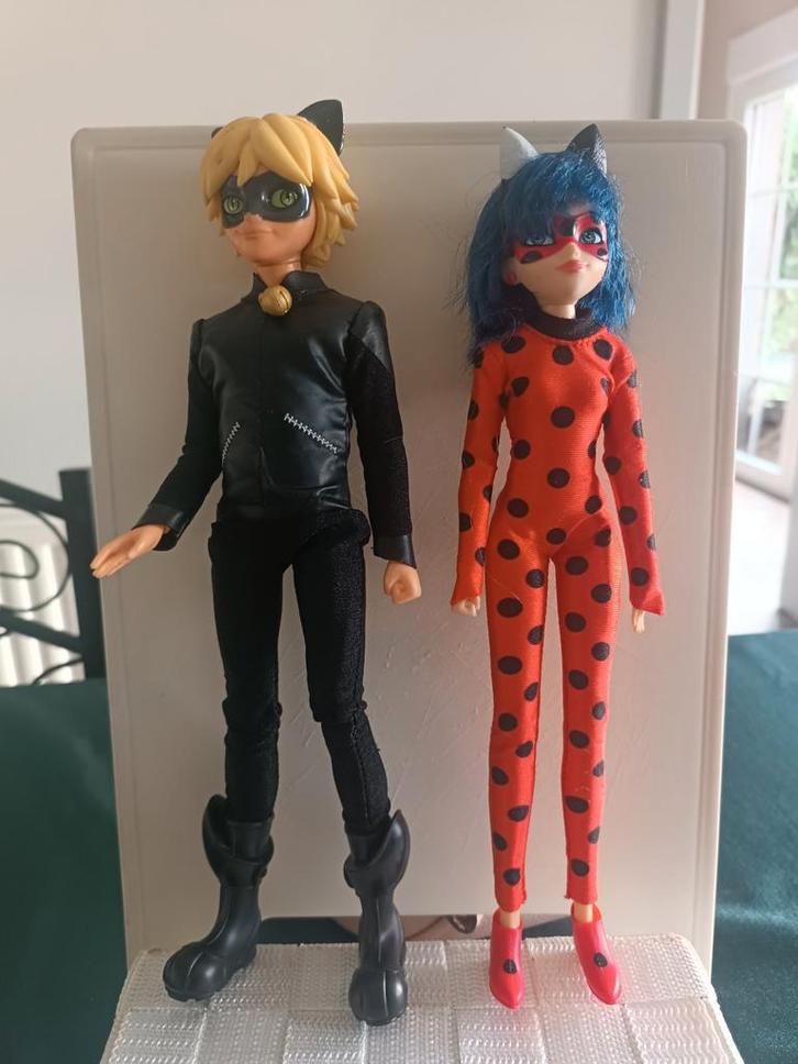 Pack Ladybug et Chat Noir Miraculous de Bandai, Collections, Poupées, Utilisé, Enlèvement ou Envoi