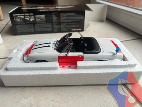 RIJKSPOLITIE NL ALFA ROMEO 2000 SPIDER 1970 MINICHAMPS 1/18, Verzamelen, Militaria | Algemeen, Rijkswacht, Miniatuur of Beeldje