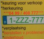 Z-plaat keuring voor verkoop, transport 0499 408 777, Enlèvement ou Envoi