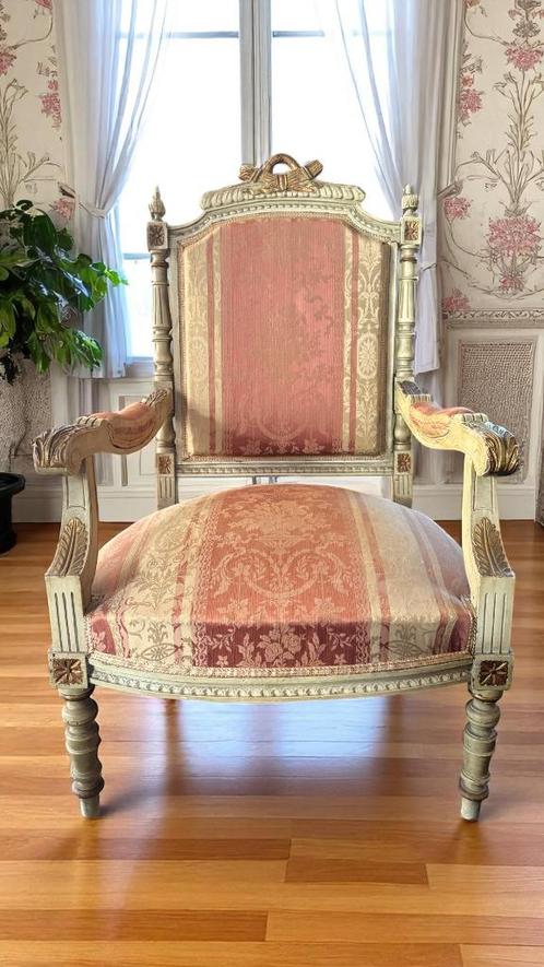 Unieke Louis XVI-stijl salonset – 5-delig –Antiek en elegant, Antiek en Kunst, Antiek | Meubels | Tafels, Ophalen