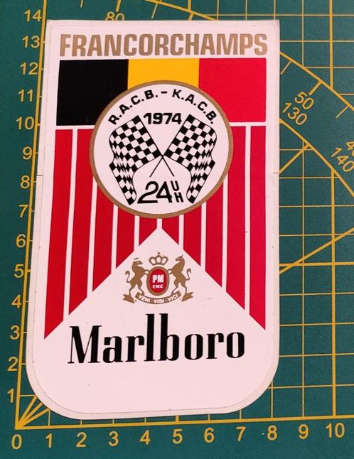 Sticker Marlboro 1974 24h Spa Francorchamps, Collections, Autocollants, Enlèvement ou Envoi
