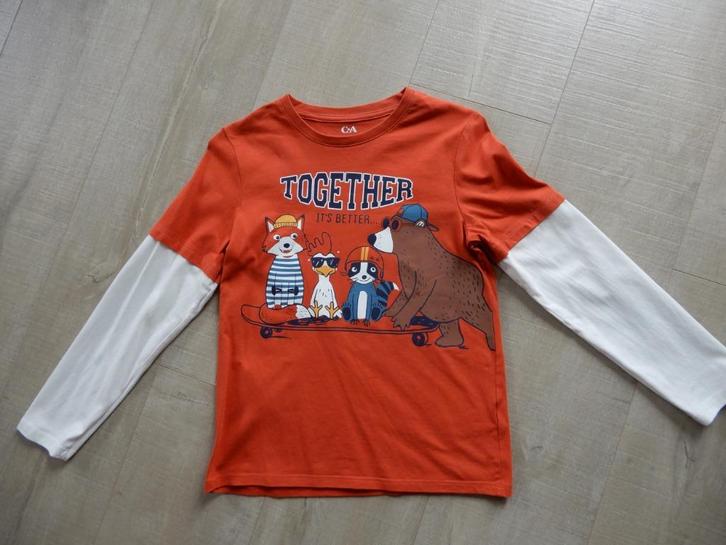 T-shirt C&A 9 ans, Kinderen en Baby's, Kinderkleding | Maat 134, Gebruikt, Jongen, Shirt of Longsleeve, Ophalen of Verzenden