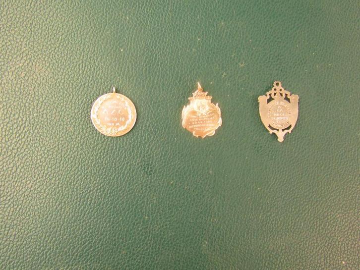 Antieke zilveren medailles P. Vermetten zwemmen, Postzegels en Munten, Penningen en Medailles, Zilver, Ophalen