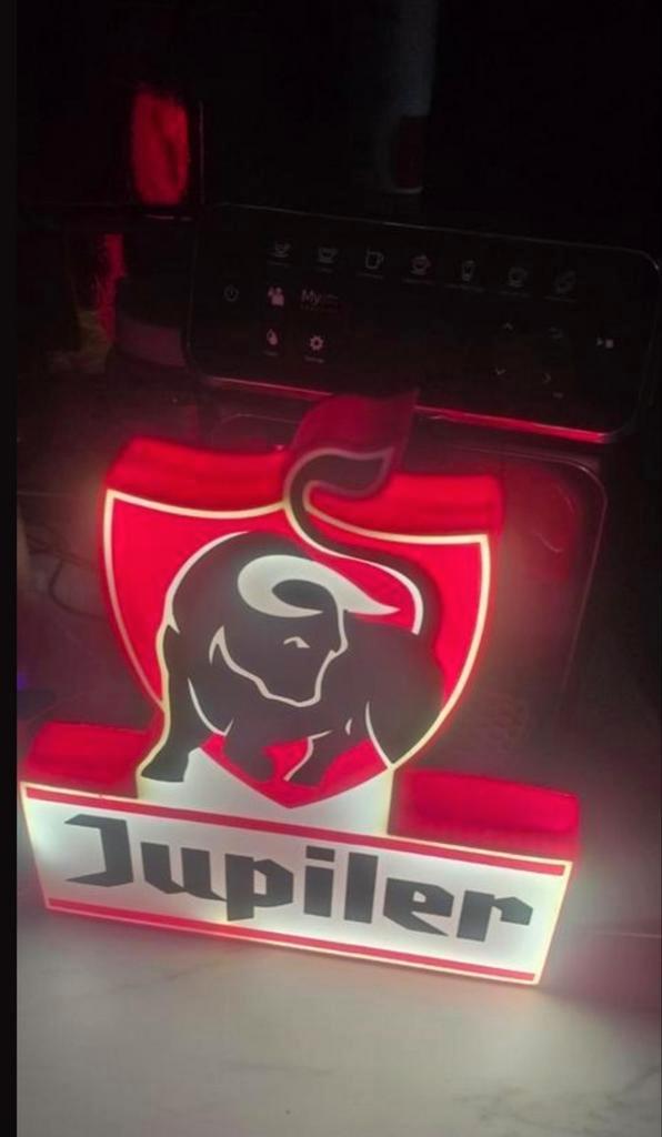 Jupiler lichtreclame met heldere LED verlichting, Verzamelen, Biermerken, Nieuw, Jupiler, Ophalen of Verzenden