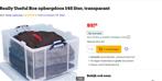 3 STUKS REALLY USEFUL BOX 145 Liter -, Ophalen, Gebruikt, Doos