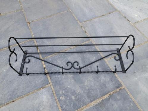 Porte-manteaux mural fer forgé noir, Huis en Inrichting, Woonaccessoires | Kapstokken, Gebruikt, Ophalen