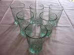 6 verres Bacardi vert en relief H = 12 D = 8,50 cm., Collections, Ustensile, Comme neuf, Enlèvement ou Envoi