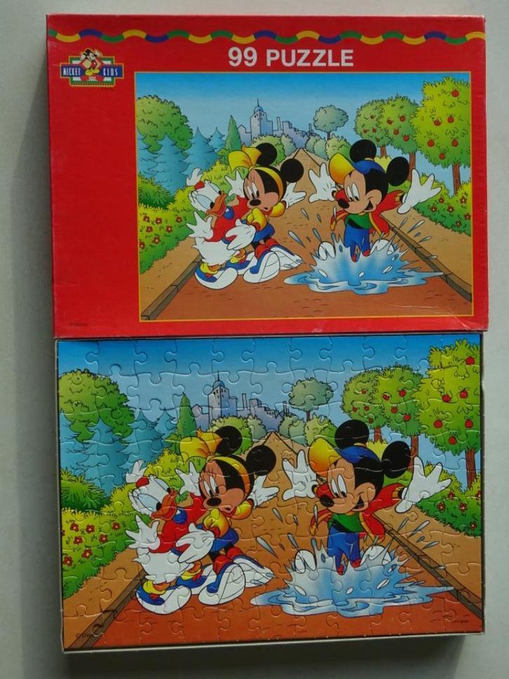 Disney puzzel 99 st Mickey springt in een plas 4 + 1 gratis, Kinderen en Baby's, Speelgoed | Kinderpuzzels, Zo goed als nieuw