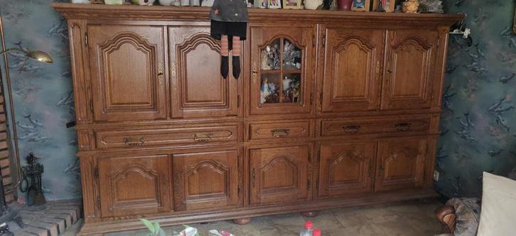 Eiken houten kast in 3 delen, Huis en Inrichting, Kasten | Buffetkasten, Zo goed als nieuw, Ophalen of Verzenden