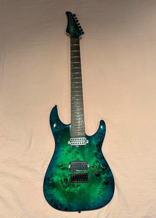 Schecter C-7 Pro Aqua Burst, Muziek en Instrumenten, Snaarinstrumenten | Gitaren | Elektrisch, Zo goed als nieuw, Ophalen of Verzenden