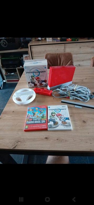 Wii red mario edition + 2 games