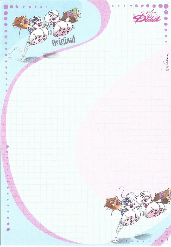 Diddl A5 nr 421 t.e.m. 432 – 1 Origineel blad., Verzamelen, Diddl, Nieuw, Papier, Kaart of Schrift, Diddl, Ophalen of Verzenden