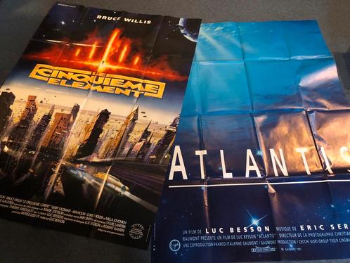 Luc Besson 2 zeer grote filmposters - 5th Element - Atlantis, Verzamelen, Film en Tv, Zo goed als nieuw, Poster, Ophalen of Verzenden