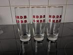 4 GLAZEN O.N.D.B. - N.D.D.B. TE KOOP, Ophalen of Verzenden, Zo goed als nieuw, Bierglas