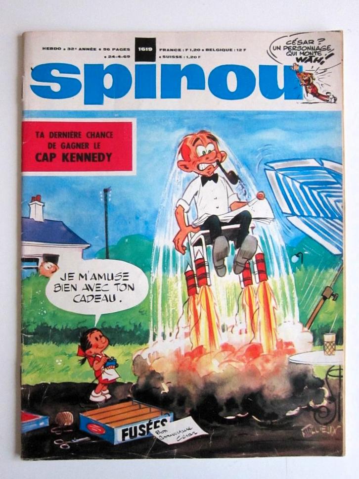 Spirou 1619 + mini-récit 459 + maxi-récit Maxiflon (1969), Boeken, Stripverhalen, Gelezen, Eén stripboek, Ophalen of Verzenden