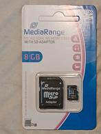 MediaRange 8GB microSDHC (1 stuk), Audio, Tv en Foto, Foto | Geheugenkaarten, MicroSDHC, 8 GB, Nieuw, Ophalen of Verzenden