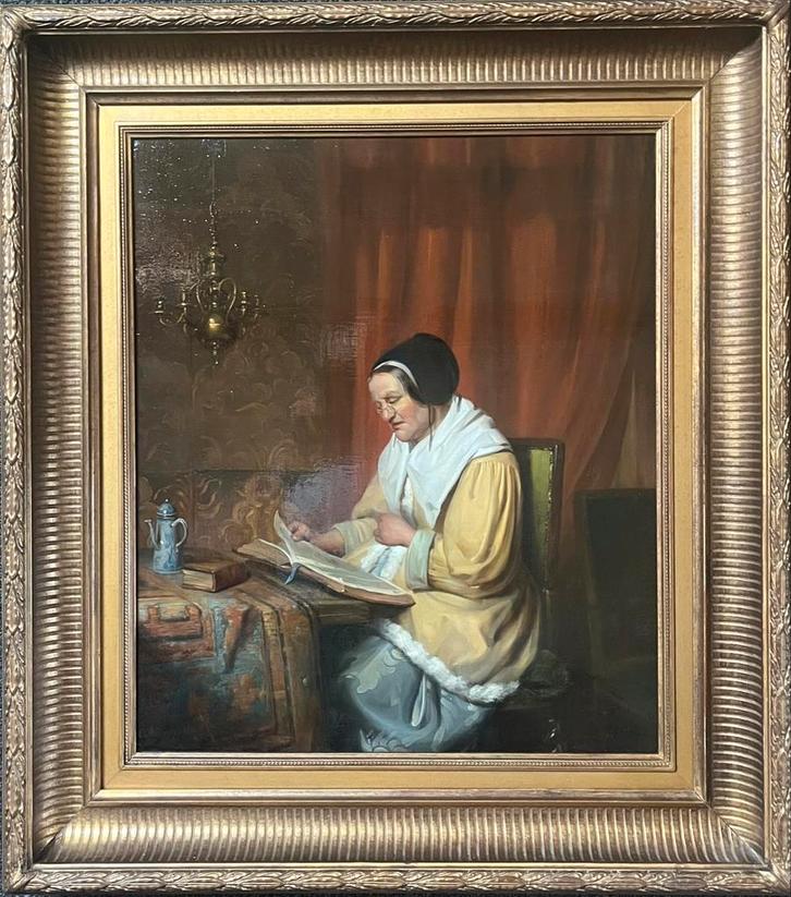 Olieverf op paneel van Christoffel Neurdenburg, Antiek en Kunst, Kunst | Schilderijen | Klassiek, Ophalen