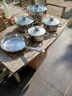 Set kookpotten te koop, Huis en Inrichting, Keuken | Potten en Pannen, Ophalen, Overige materialen, Inductieplaat, Pannenset