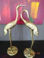 2 Gouden beelden kraanvogel - &Klevering*PRIMA STAAT*, Ophalen of Verzenden