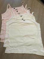 maat 128 set topjes wit-roze  4 stuks  NIEUW, Ophalen of Verzenden, Nieuw, Meisje, Nacht- of Onderkleding
