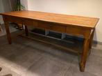 Houten eettafel 200x75, Ophalen, Gebruikt, 200 cm of meer, 50 tot 100 cm