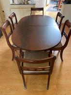 Tafel en 6 stoelen, Maison & Meubles, Tables | Tables à manger, Comme neuf, Cerisier, Ovale, 50 à 100 cm